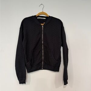 Michael Stars Perforated Terry Bomber Jacket